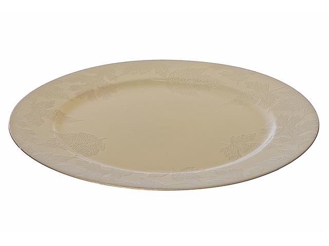 CHARGER PLATE (LEAVES) (CHAMPAGNE) (13")